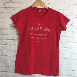 Outlander t shirt red size xl